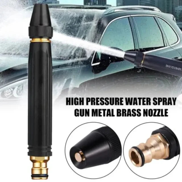 High Pressure Water Spray Nozzle Hose Pipe Adjustable Metal Spray.